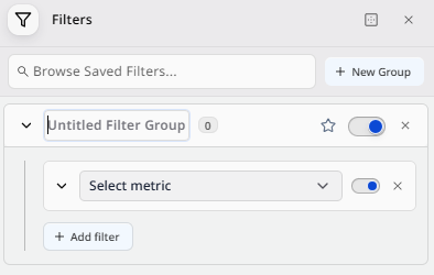 Filters Add Group